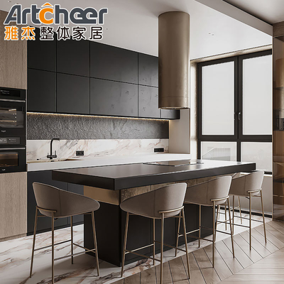 kupować Luxury Style Wooden Kitchen Cabinets with Kitchen Island Table and Toe Kick Accessories (Drzeń w stylu luksusowym) produkcja internetowa