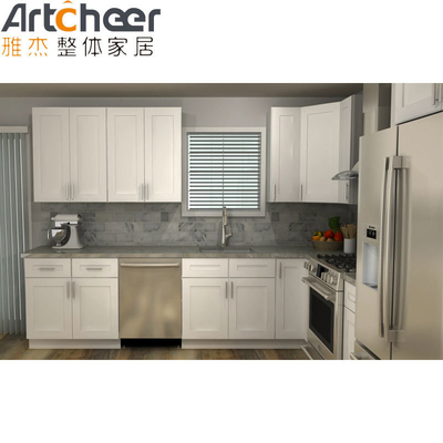 Przystępna cena Flat Pack Kitchen Cabinet z materiałem drzwi HPL / HPDL i dostosowanym do potrzeb