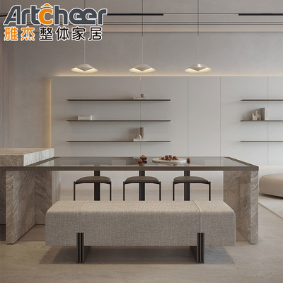Zamówiona wielkość Masywne drewno Luksusowy design Dom szafki kuchennej z pełnym Bullnose Countertop